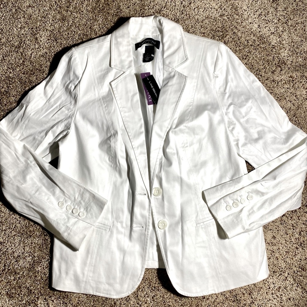 Lane Bryant Lined White Blazer, Lightweight NWT 16